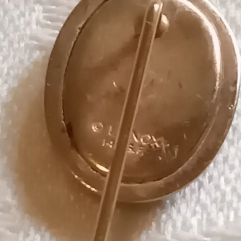 Lenox 14K Gold Filled Enamel peach Floral wildflower Hand Painted Stick Pin 2.5
